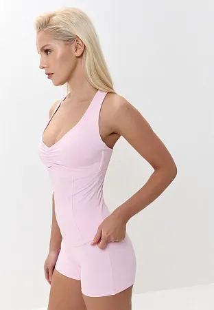 Майка со сборкой Розовый Зефир XS, S, M, L