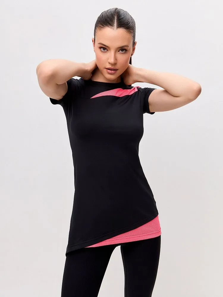 Туника Flash Черный/Розовый S, XL, M, L, 2XL, 3XL, 4XL
