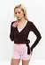 Топ с кружевом Пилатес Коричневый S/M, 2XS/XS, L/XL