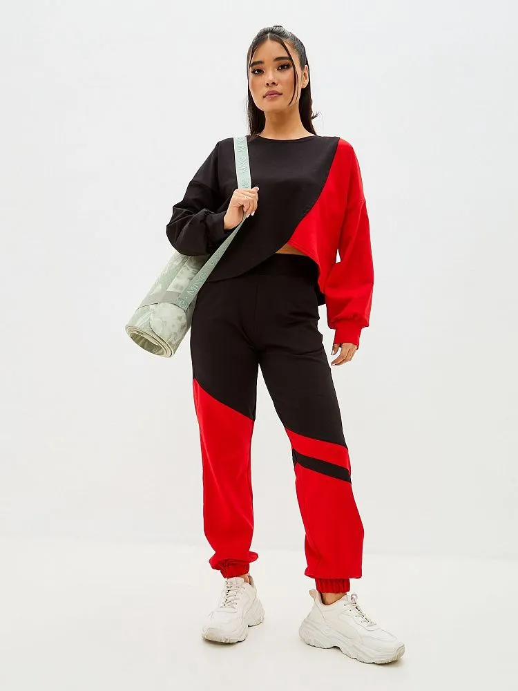 Свитшот Coolfit Черный/красный